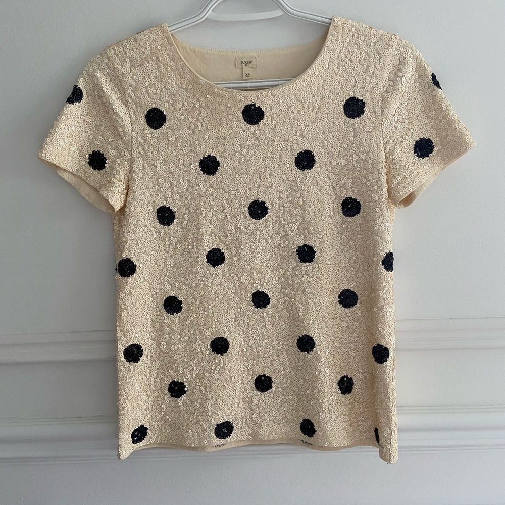 J. Crew Dots Tee